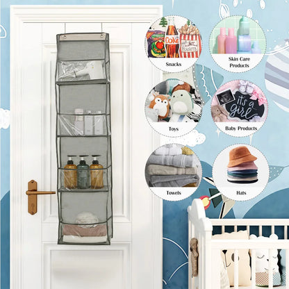 Multi-functional Fabric Hanging Bag for Behind the Door Multi-layer Storage Hanging Bag Miscellaneous Organizer Storage Hanging