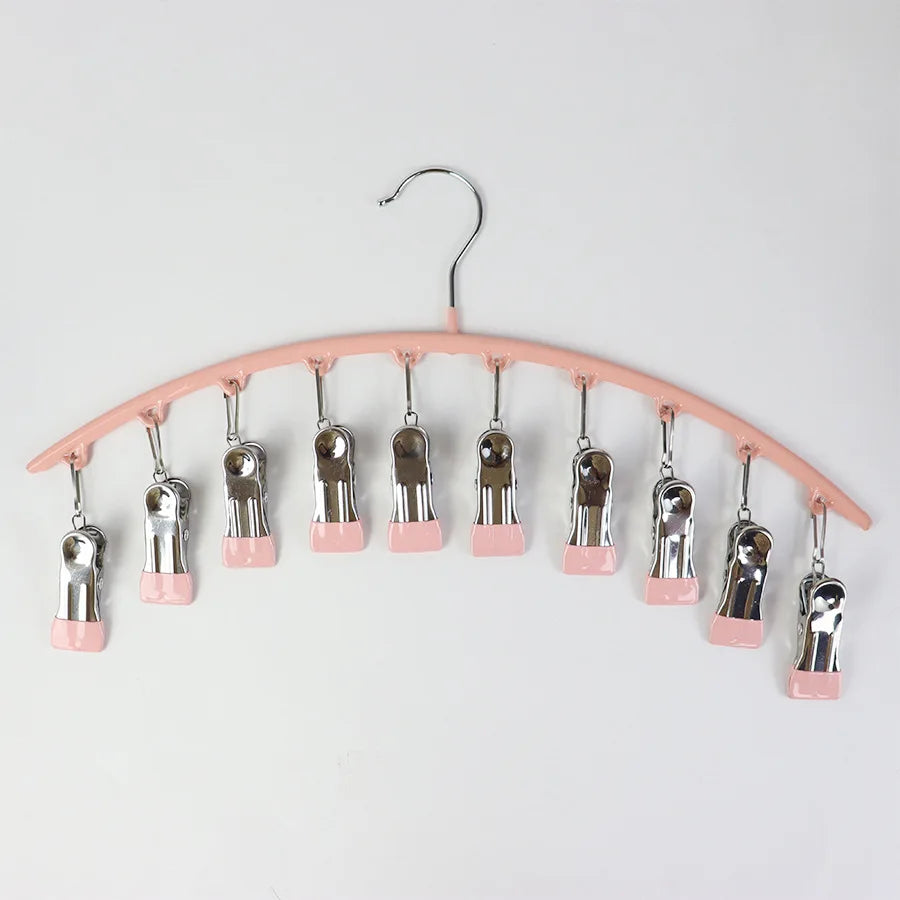 Closet Storage Hanger with Clips – Space-Saving Organizer