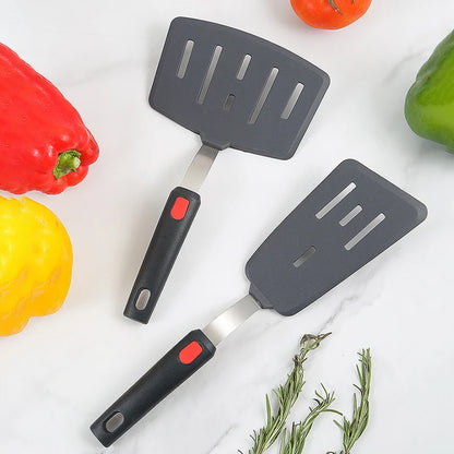 Silicone Spatula for Non Stick Pots High-temperature Resistant Household Stir Fry Spatula Spring Steel Kitchen Utensils