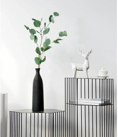 Simple Modern Black White Ceramic Vase Accessories Crafts Home Livingroom Table Figurines Decoration Office Furnishing Ornaments