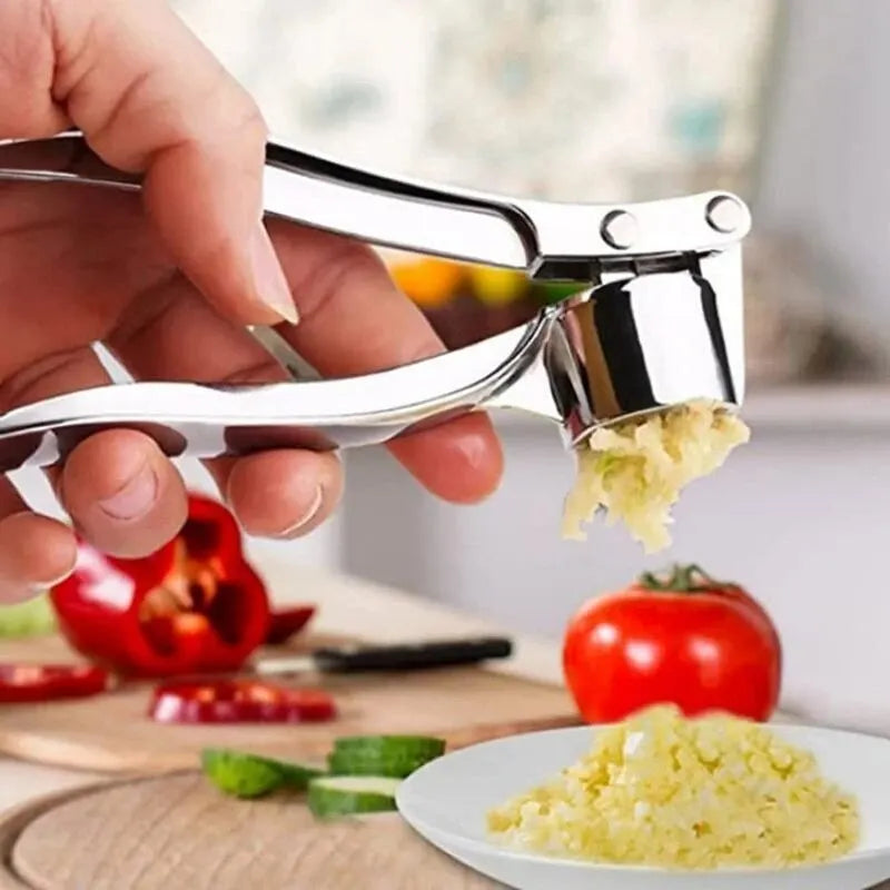 Heavy-Duty Garlic Press – Anti-Skid Manual Garlic Crusher