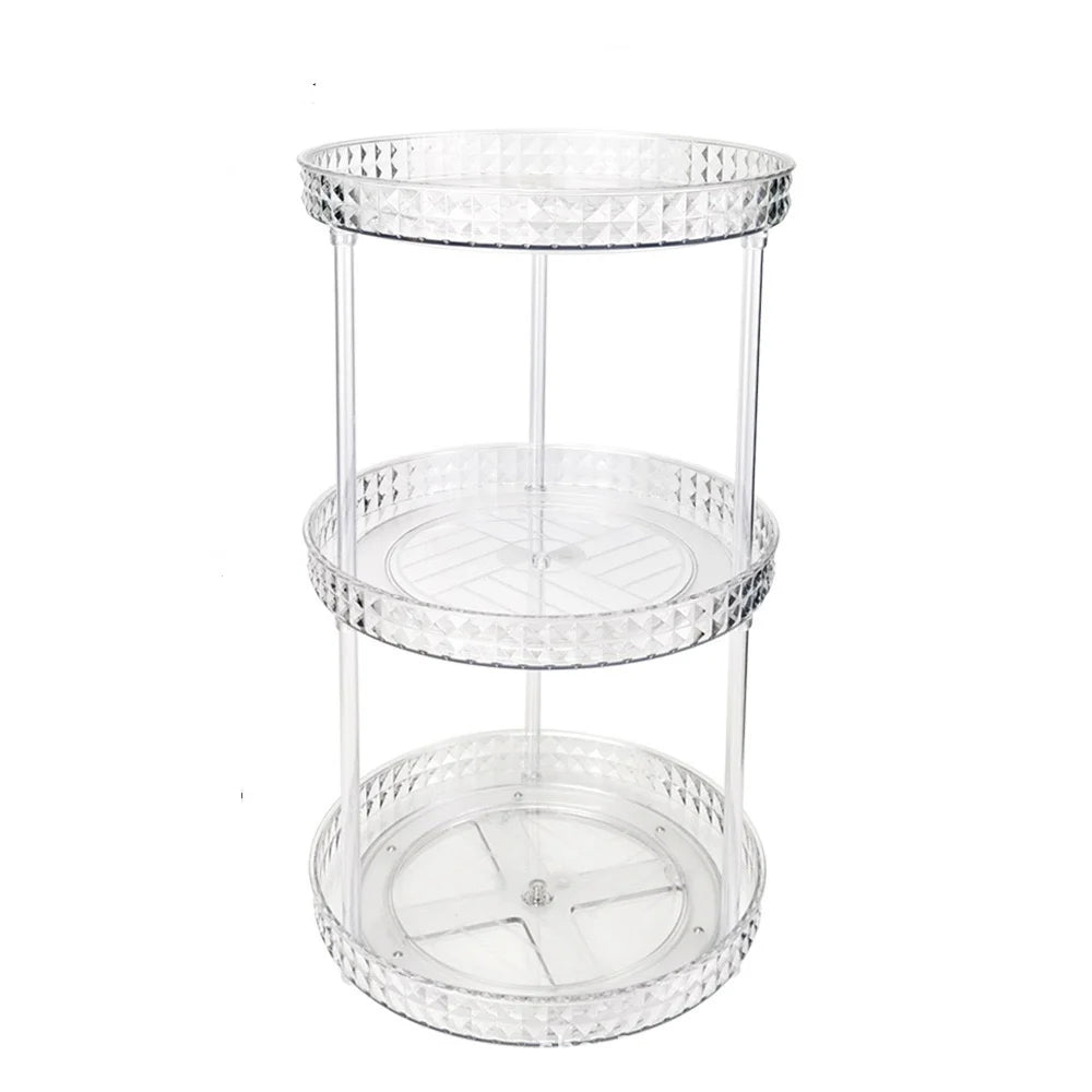 1Pc/Kitchen Rack Transparent Rotating Storage Rack Spice Storage Condiment Storage Multi-Layer Storage Turntable Storage Rack