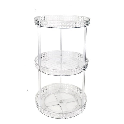 1Pc/Kitchen Rack Transparent Rotating Storage Rack Spice Storage Condiment Storage Multi-Layer Storage Turntable Storage Rack