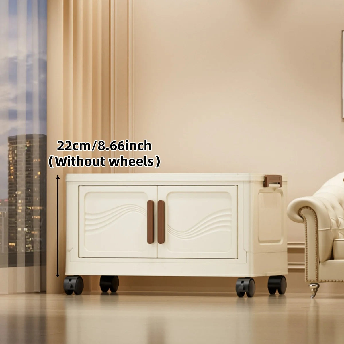 Foldable Storage Box with Clear Door – Stackable Home Organizer