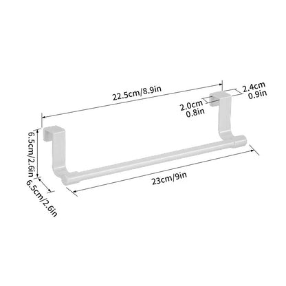 No-Drill Over Cabinet Towel Rack – Stainless Steel Kitchen Organizer