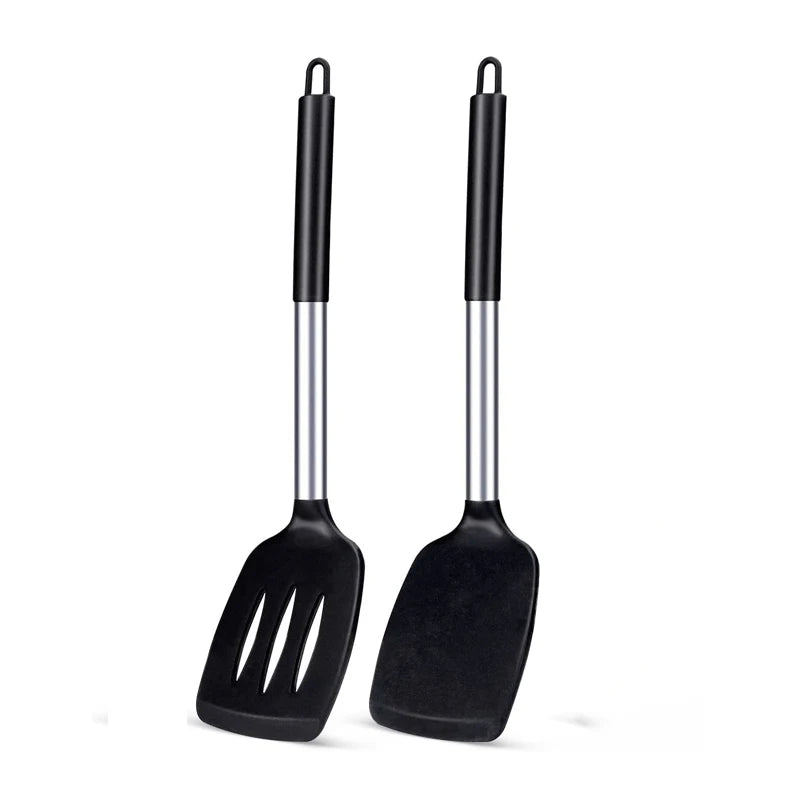 1/2Pcs Silicone Spatula Set Heat Resistant Nonstick Steak Spatula Kitchen Cooking Utensils Cookware Cooking Tool Set Spatula Kit
