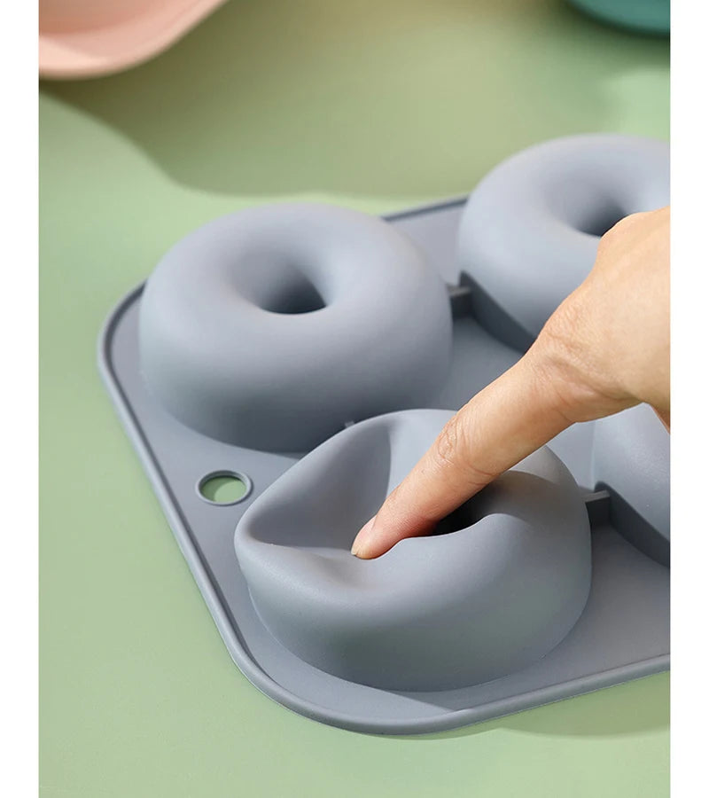 6Holes Baking Mold Food Grade Silicone Non-stick Donut Molds Chocolate Cupcake Pan DIY Muffin Kitchen Tool for Oven Bakeware