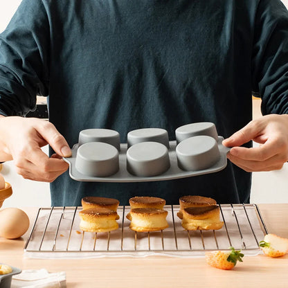 Silicone Cake Mold Pan 6/12 Cup Baking Tray Non-Stick Muffin Mould Cupcake Baking for Cakes Biscuit DIY Cake Kitchen Accessories