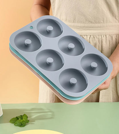6Holes Baking Mold Food Grade Silicone Non-stick Donut Molds Chocolate Cupcake Pan DIY Muffin Kitchen Tool for Oven Bakeware