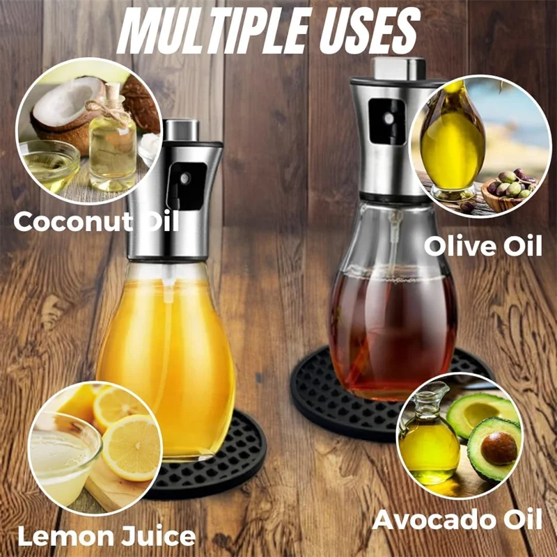 Olive Oil Sprayer for Cooking,200ml glass Olive oil sprayer,  Vegetable Oil sprayer with funnel ,Oil sprayer,Baking, Frying, BBQ