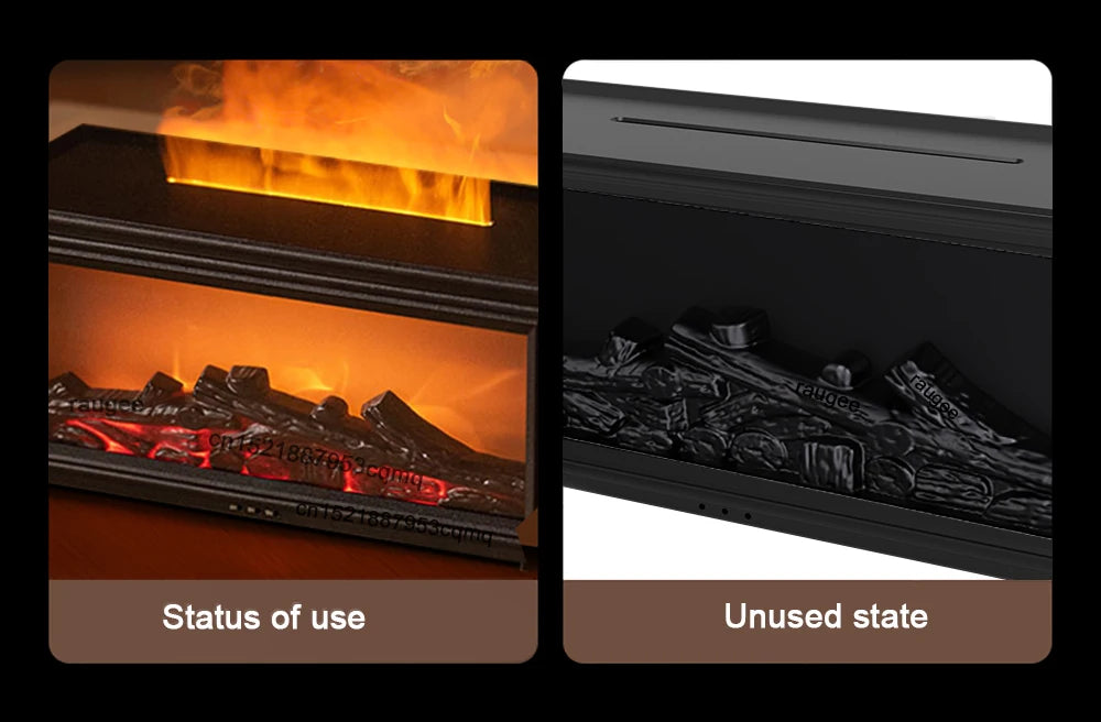 Aroma Air Humidifier Flame Fireplace Essential Oil Diffuser Desktop USB Cool Mist Maker Ultrasonic Aroma Diffuser with Remote