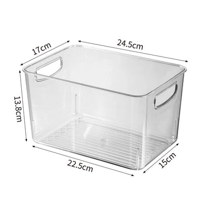 Transparent Refrigerator Storage Box Vegetable Fruit Organizer Fridge Clear Container for Kitchen Food Drinks Storage