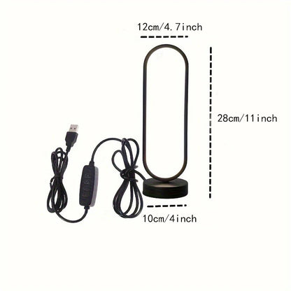 Minimal Round Table Lamp with Adjustable Ambient Light