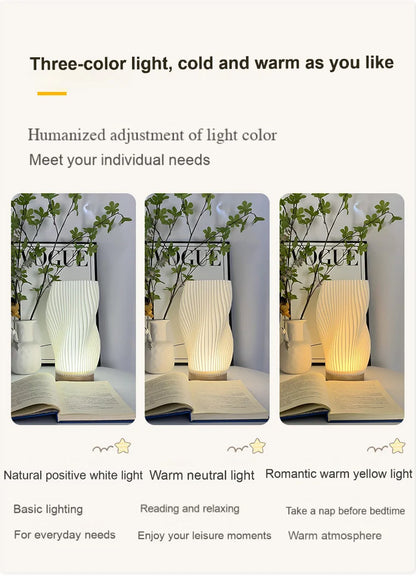 Pleated Table Lamp for Calm, Modern Spaces