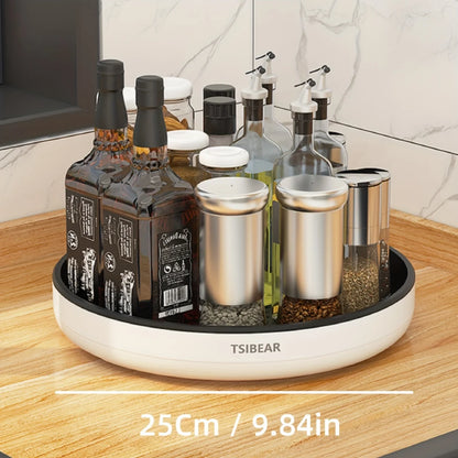 Kitchen turntable multifunctional countertop spice bottle 360 rotating storage rack storage tray cosmetic storage box round