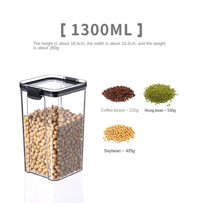 1PC Sealed Jar Airtight Container Grain Pasta Storage Box Plastic Moisture-proof Box Household Kitchen Organizer Seasoning Jars