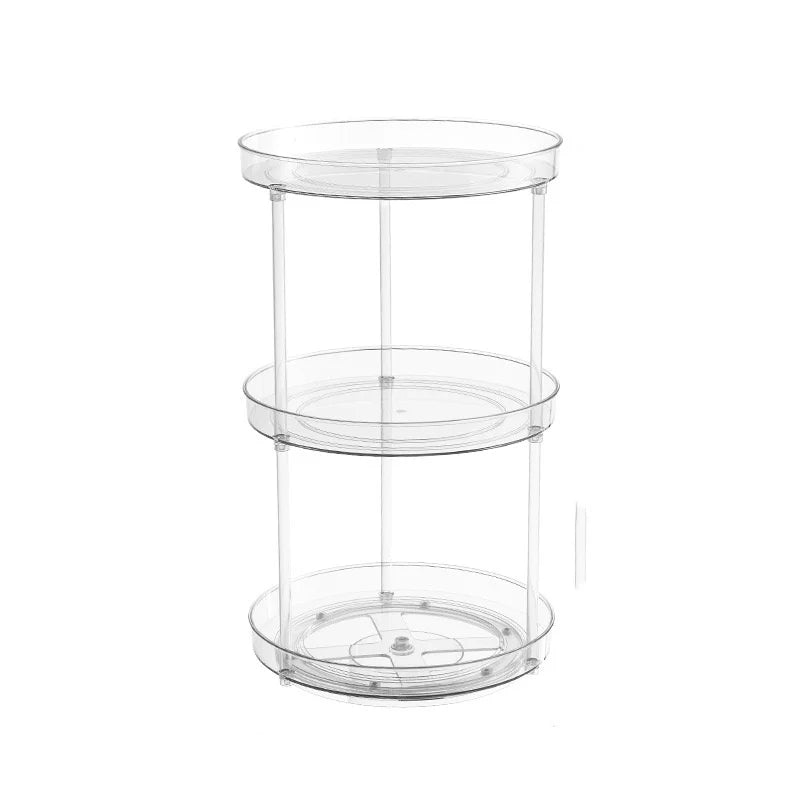 1Pc/Kitchen Rack Transparent Rotating Storage Rack Spice Storage Condiment Storage Multi-Layer Storage Turntable Storage Rack