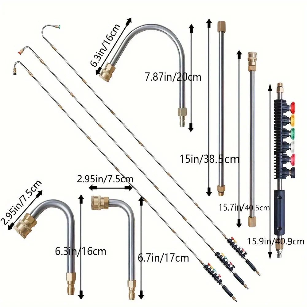 4000 PSI Telescoping High Pressure Washer Wand Set for Gutter & Roof Drainage & Walls Cleaning image 6