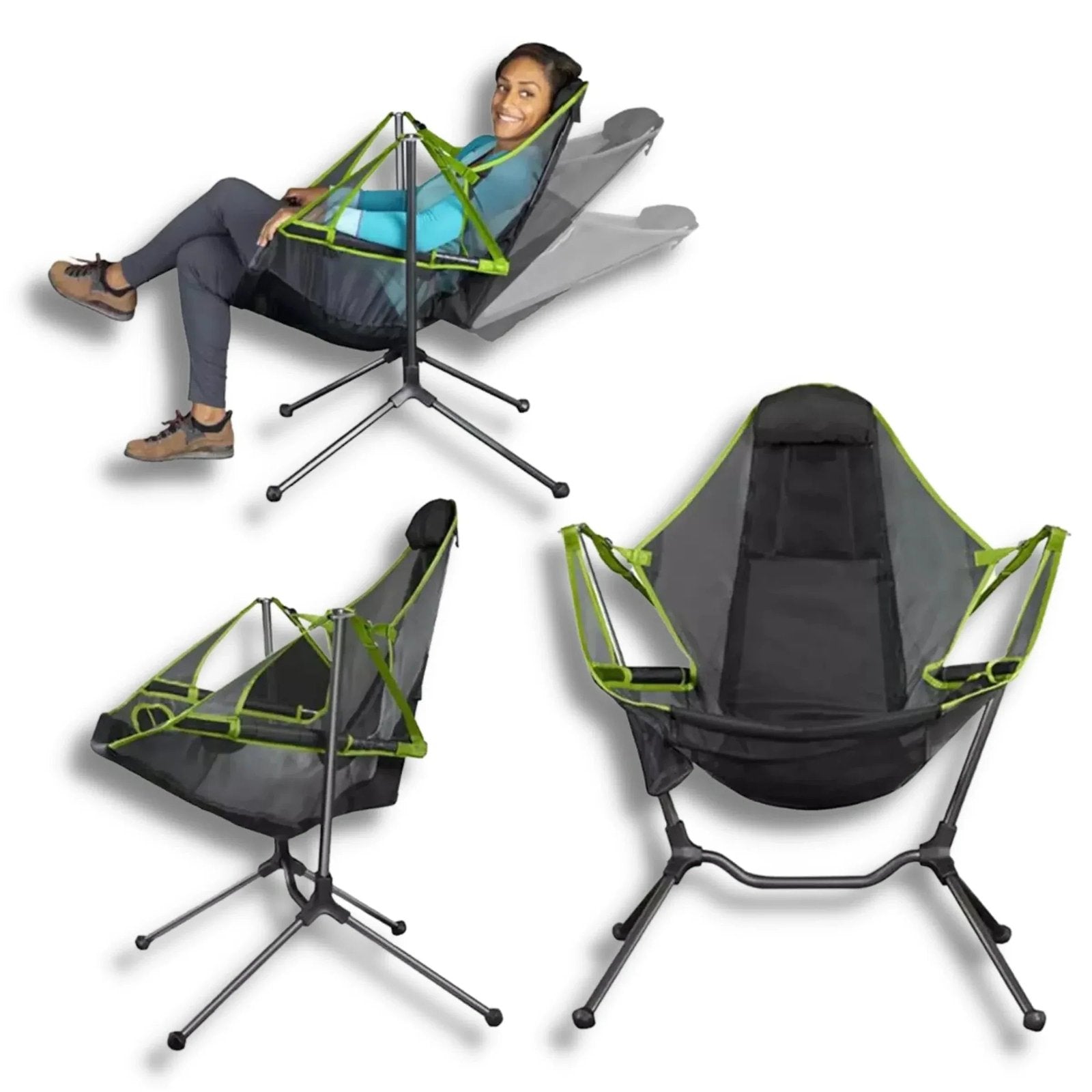 Luxury Reclining Camping Chair - Green image