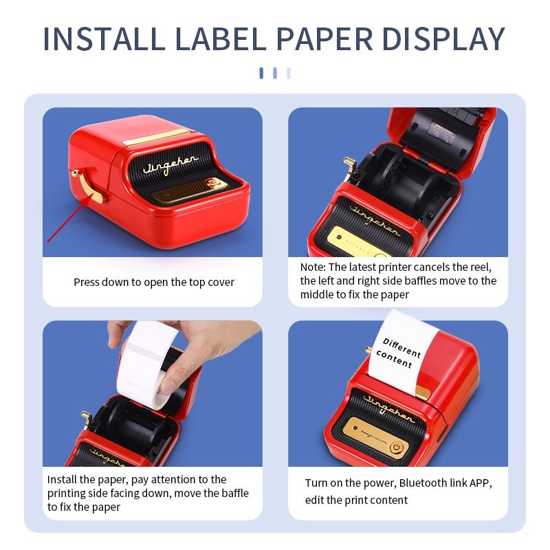 Portable Label Maker Thermal Sticker Printer Self-Adhesive image 7