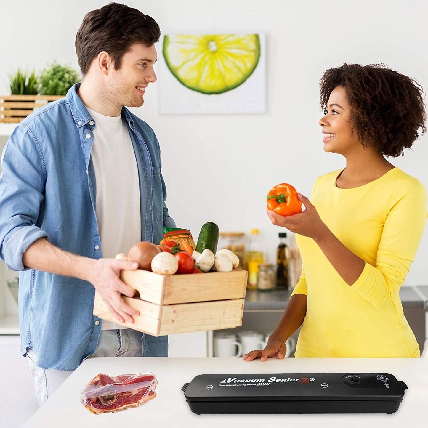 Electric Home Kitchen Food Saver Vacuum Bag Sealer Packing Machine image 4