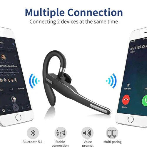 Trucker Dual Mic Wireless Bluetooth 5.1 Noise Cancelling Headset/Earpiece image 1