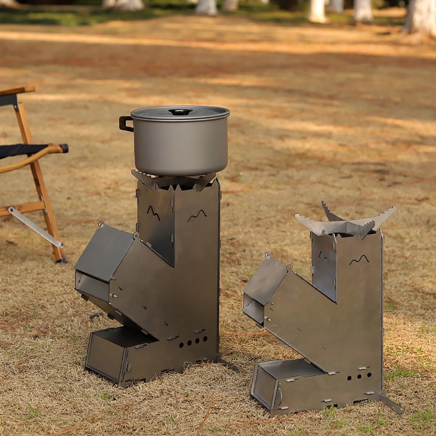 Portable Outdoor Rocket Wood Burning Stove Heater image 5