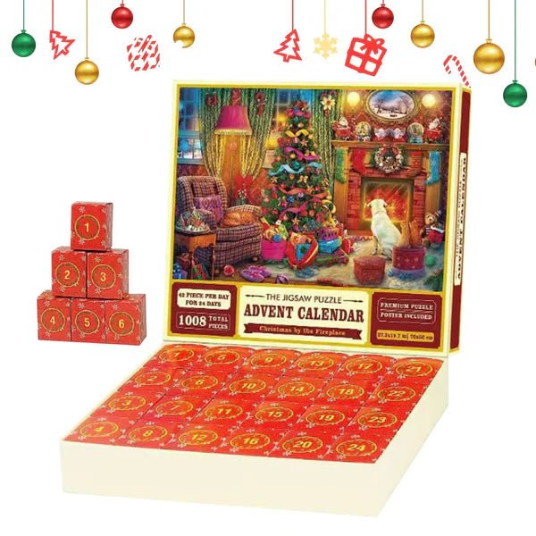 Christmas Jigsaw Advent Calendar Puzzle Blind Box 24 Parts image 3