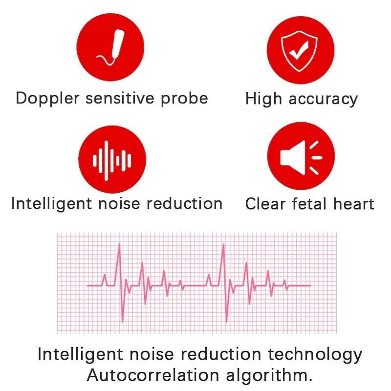Fetal Doppler Heart Rate Monitor Home Pregnancy Baby Fetal Heart Rate Sound Detector image 5