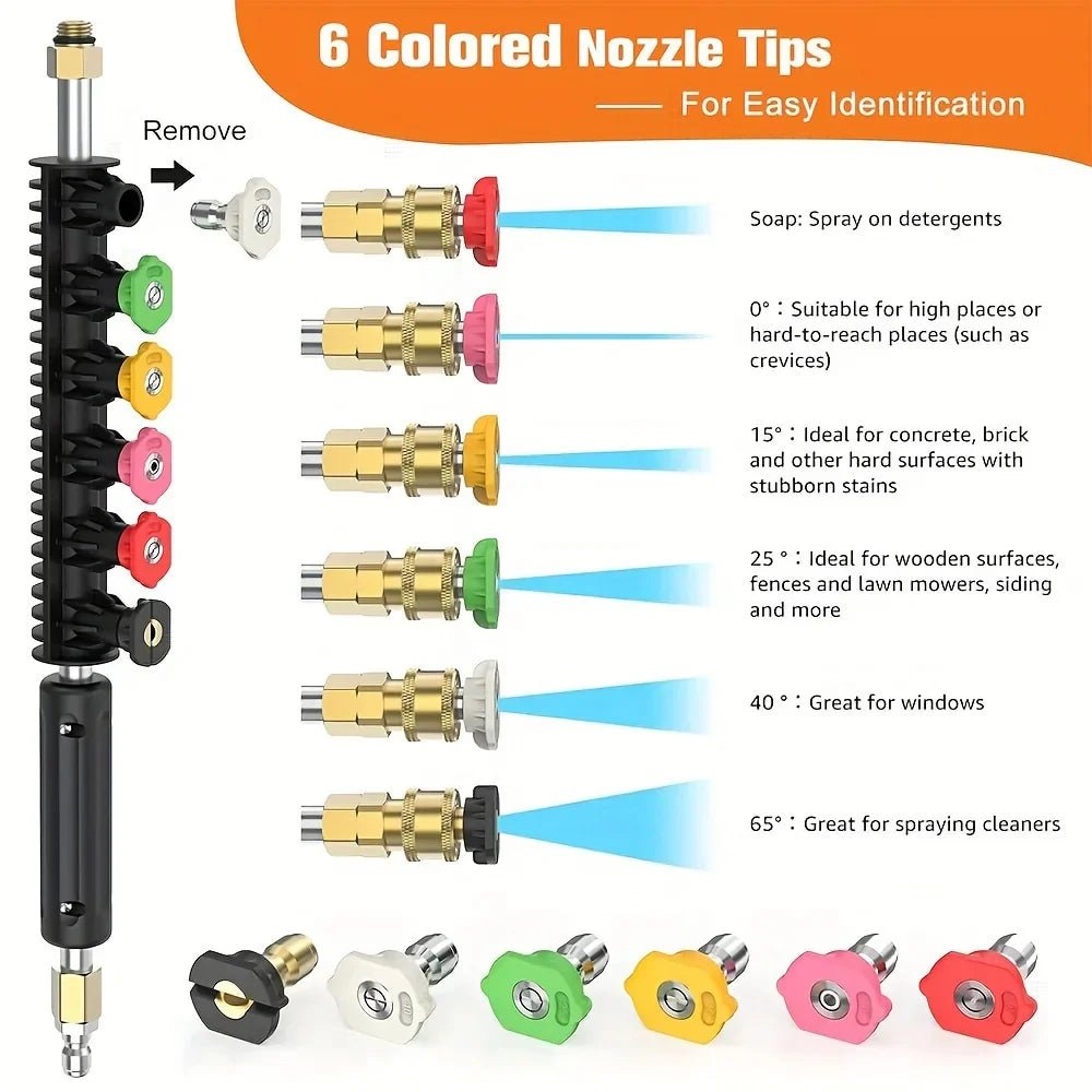 4000 PSI Telescoping High Pressure Washer Wand Set for Gutter & Roof Drainage & Walls Cleaning image 1