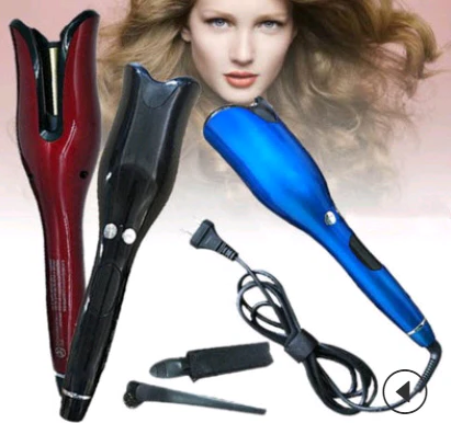 Ceramic Anti-scalding Automatic Rotating Curling Iron - Blue image