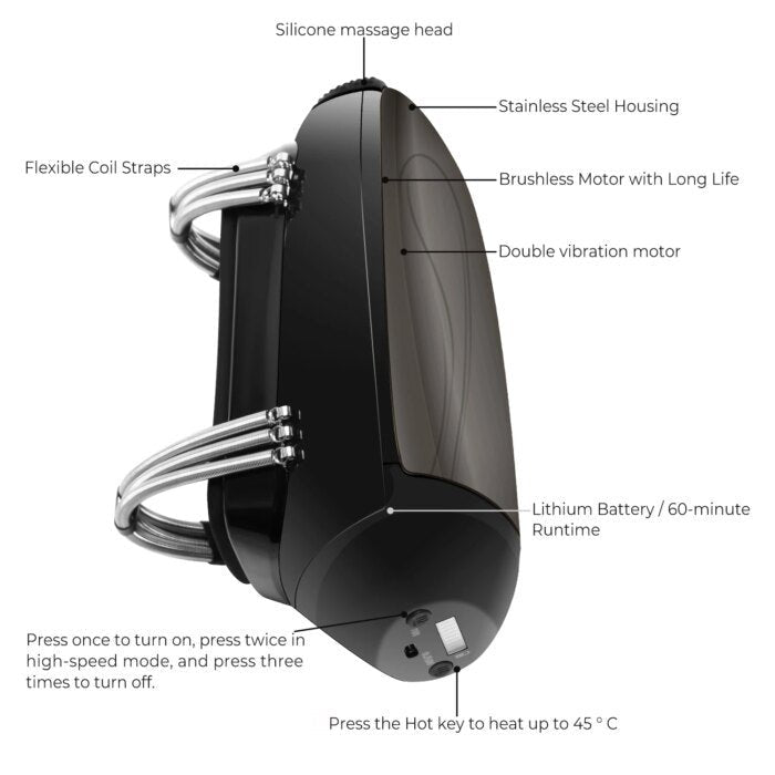 Professional Vibration Massager Barbershop Cordless Handheld Heat Massager USB Charging Body Neck Back Head Face Massager image 6