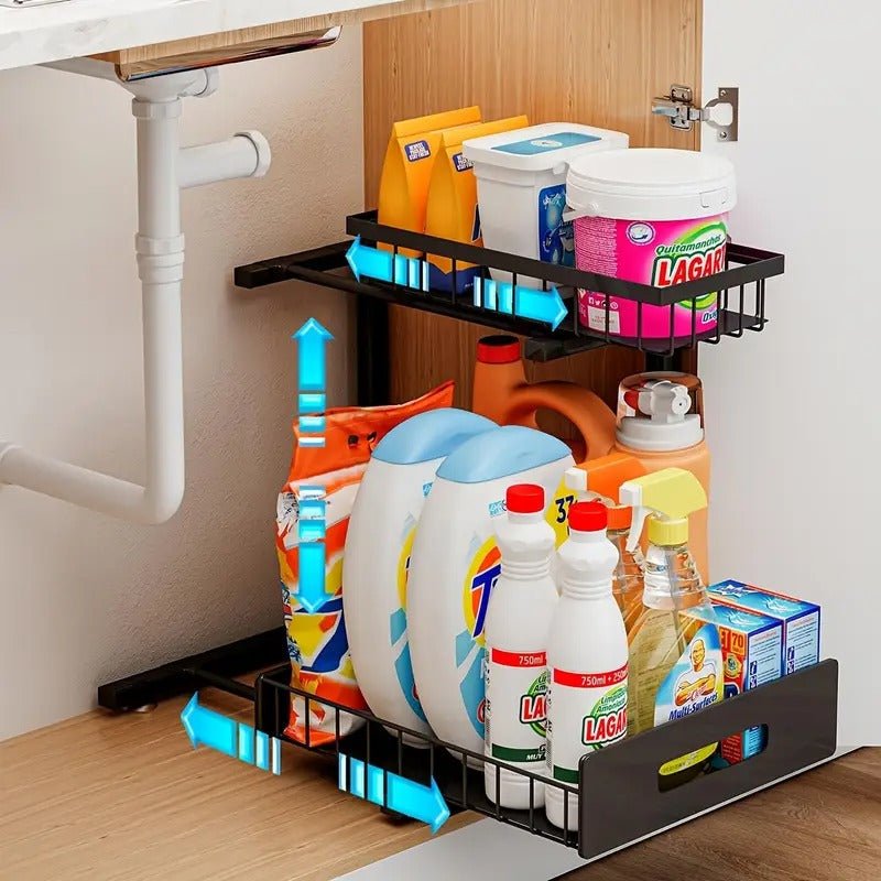 2 Tier Slide Out Under Sink Organizer image 3