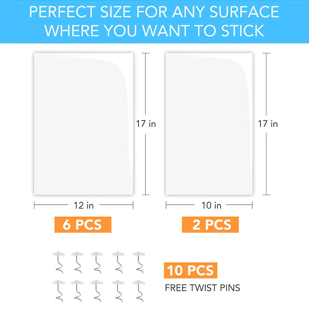 8PC Cat Scratch Furniture Protector Guards Anti-Scratch Couch Protector Pads image 4