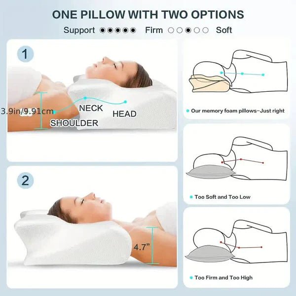 Butterfly Shape Pillow with Armrests - Ideal for Side and Back Sleepers image 1