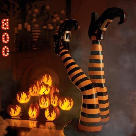 Witch Leg Stakes, Set Of Two Yard Halloween Decoration image 4