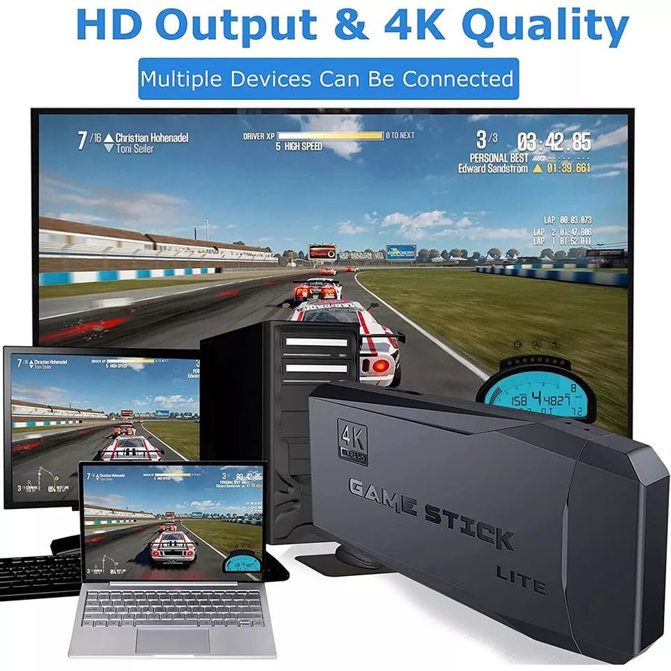 HDMI 4K TV Game Stick Console | 64GB with 20,000+ Retro Games & 2 Wireless Gamepads image 6