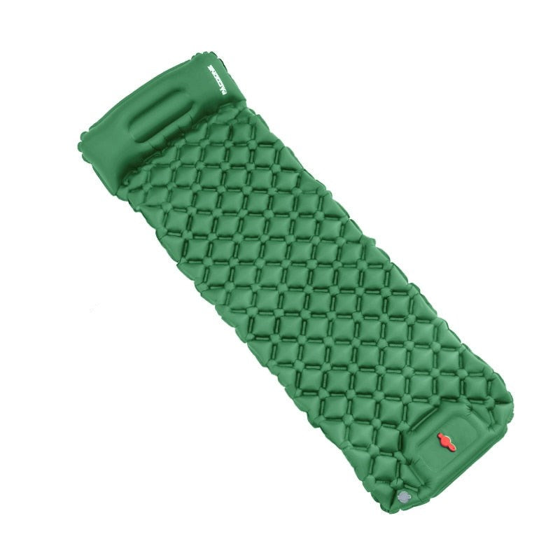 Blow Up Mattress Inflatable Camping Air Bed - Army Green image
