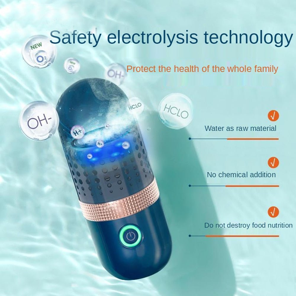 Capsule Vegetable Washing Machine | Automatic Fruits & Vege Disinfector Home Pesticide Cleaner image 3