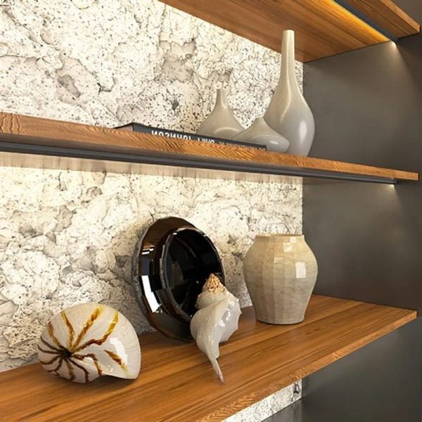45 Degree LED Under Cabinet Lighting Bars Invisible Ultra Thin Strips image 1
