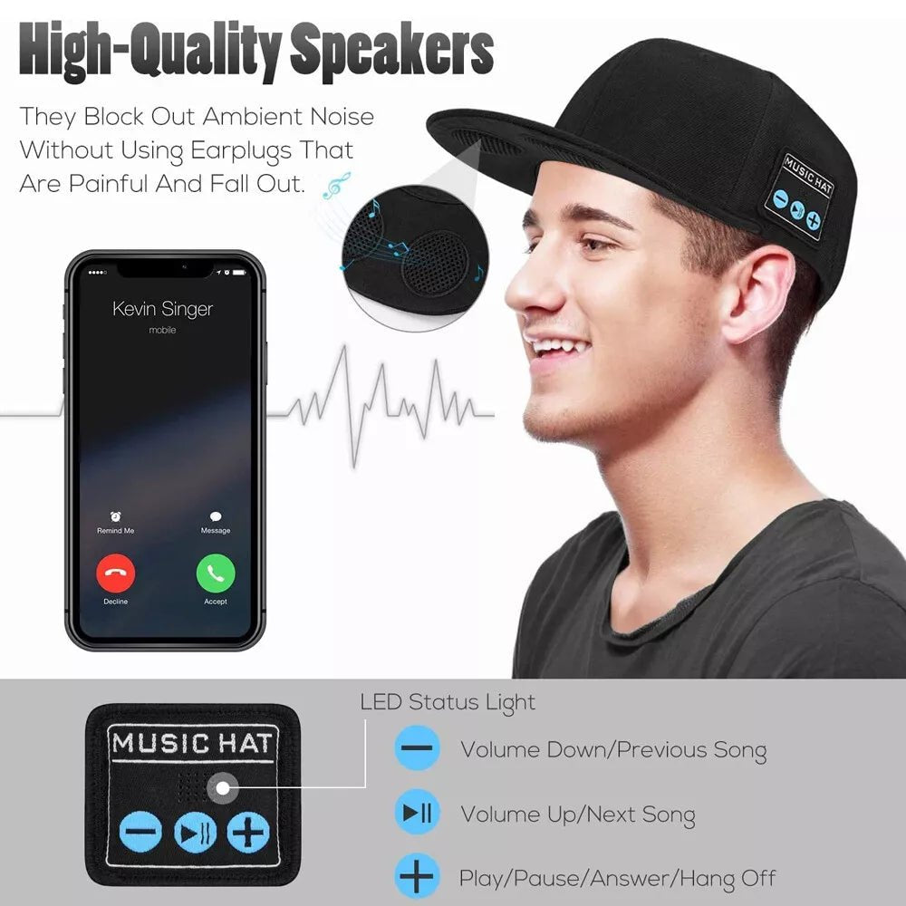 Bluetooth Speaker Baseball Cap – Wireless, Waterproof, and Stylish image 5