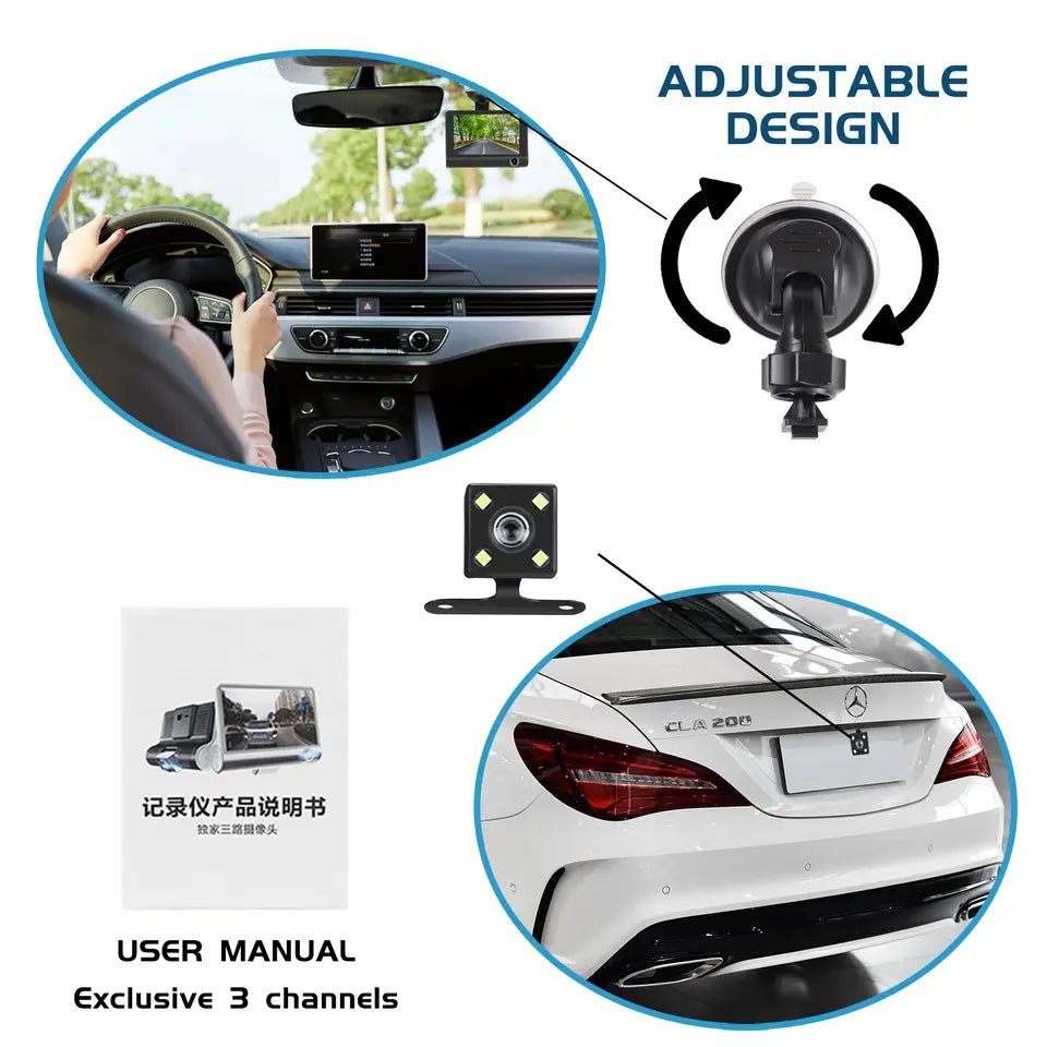 4" Touch Screen Front and Rear Dash Cam image 7