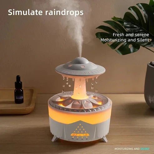 Mushroom Humidifier with Raining Cloud Lamp Aromatherapy - Colorful Raindrop Light Essential Oil Diffuser image 5