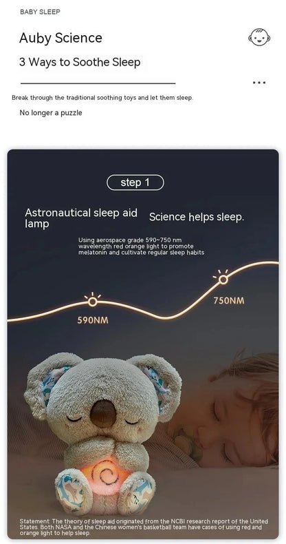 Anxiety Relief Koala Plush Toy with Music, Lights and Rhythmic Breathing Motion image 5