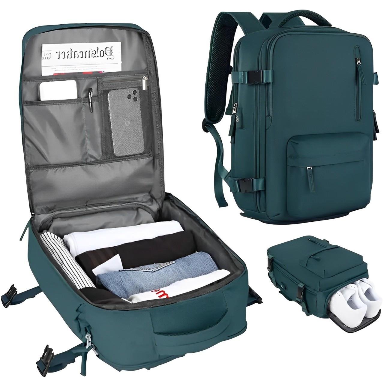 Women's Travel Backpack - Peacock Blue image