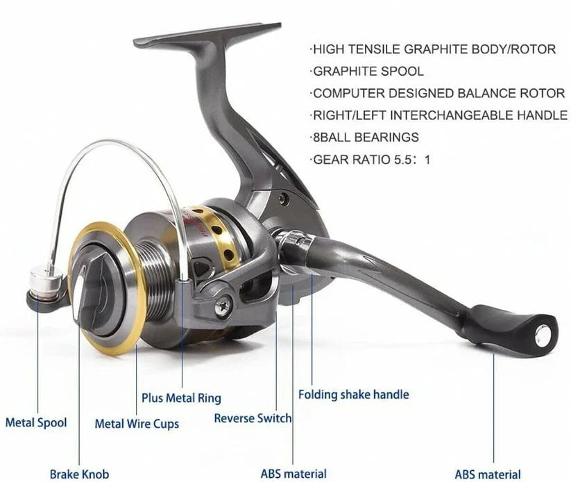 Carbon Fiber Telescopic Fishing Rod Pole Reel Combo Sea Saltwater Freshwater image 2