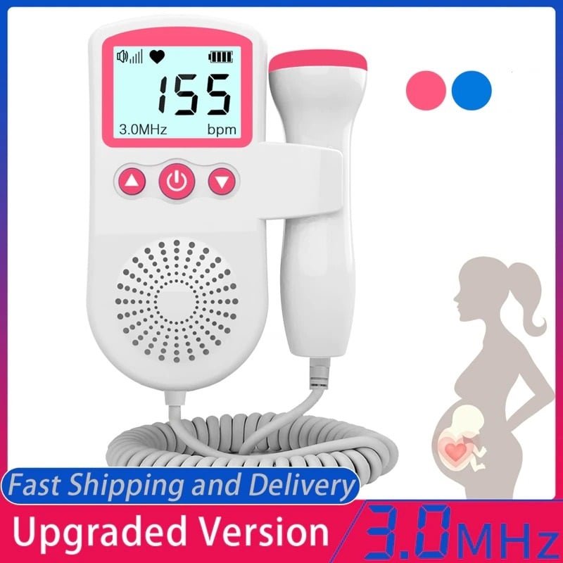 Fetal Doppler Heart Rate Monitor Home Pregnancy Baby Fetal Heart Rate Sound Detector image 4