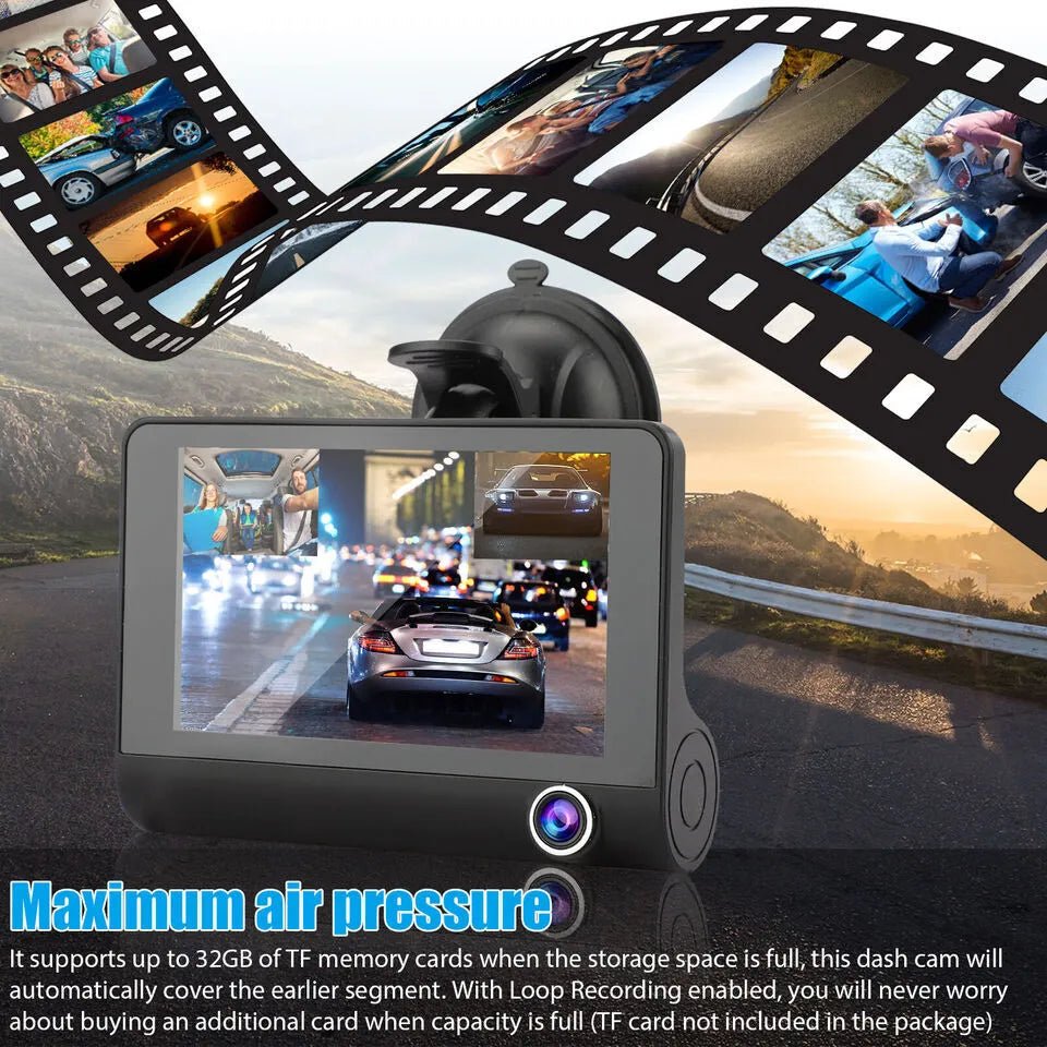 4" Touch Screen Front and Rear Dash Cam image 1