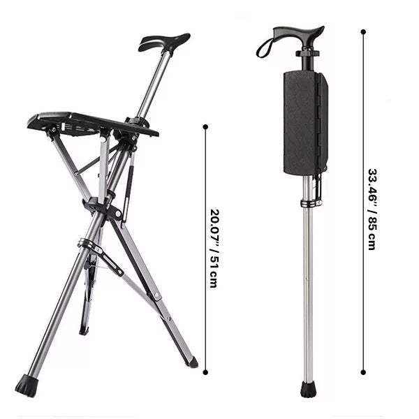 Walking stick with seat image 2
