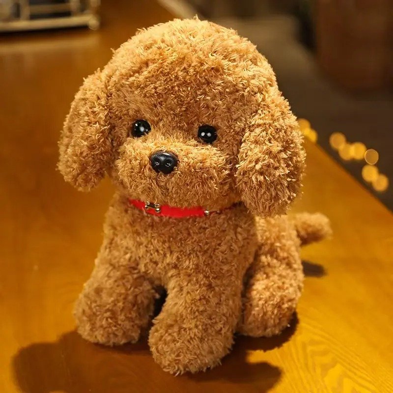 Realistic Teddy Dog Lucky | Plush Puppy - Light Brown image